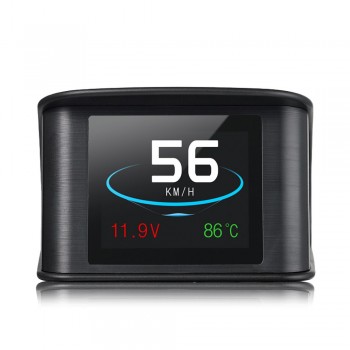 kebidumei Car HUD Head Up Display On-board Computer OBD2 Diagnostic Alarm Tool LCD Display Speedometer Tacho Voltage Fuel