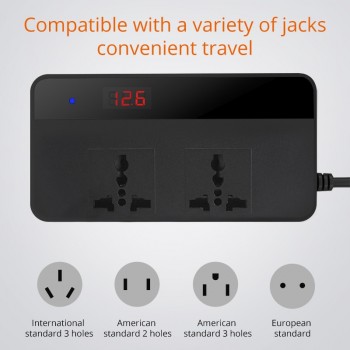 Partol Multifunctional Car Inverter Auto Inverter 12v To 220W 220v 50Hz 12 220 Cigarette Lighter Plug Power Converter With 4 USB
