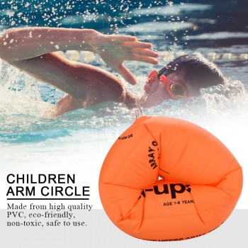 2Pcs/lot Adult/Child Yellow Thicken  Swimming Arm Ring Floating Rings Kids Inflatable Swim Air Sleeves Swimming Learning Tool