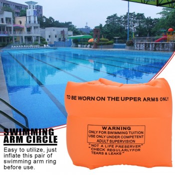 2Pcs/lot Adult/Child Yellow Thicken  Swimming Arm Ring Floating Rings Kids Inflatable Swim Air Sleeves Swimming Learning Tool