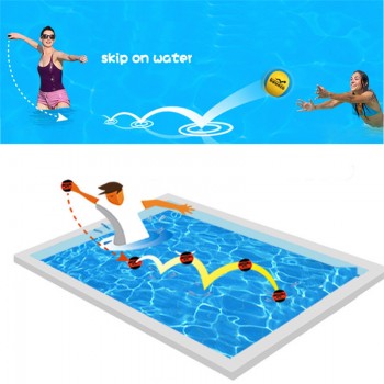 Skips On Water Game Water Bouncing Ball TPR Cloth Beach Ball Swimming Water Playing Water Wave Ball Toy Stress Relief Ball