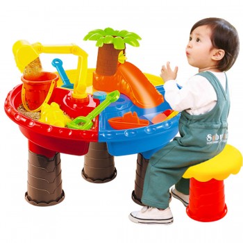 22Pcs/set Kids Plastic Sand Pit Set Beach Sand Table Water Play Toy 9826 - Color Random