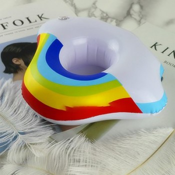 PIKAALAFAN Swimming Pool Party Floating Inflatable Cup Seat Inflatable Cloud Cup Holder PVC Security Inflatable Water Coaster