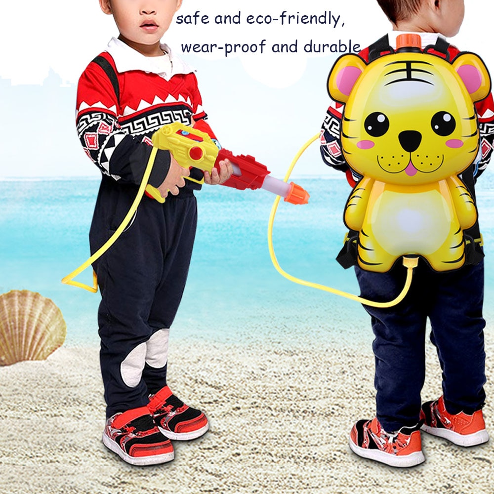 Hot sale Cute Cartoon Animal Kids Beach Toy Children Toy Water Gun Funny Backpack Long Range Beach Play suitable for beach