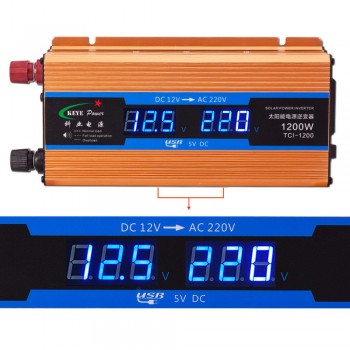 1200W Car inverter 12 V 220 V Voltage Converter 12v to 220v Car Charger Volts display CY892