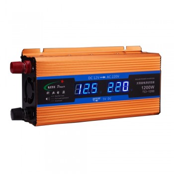 1200W Car inverter 12 V 220 V Voltage Converter 12v to 220v Car Charger Volts display CY892