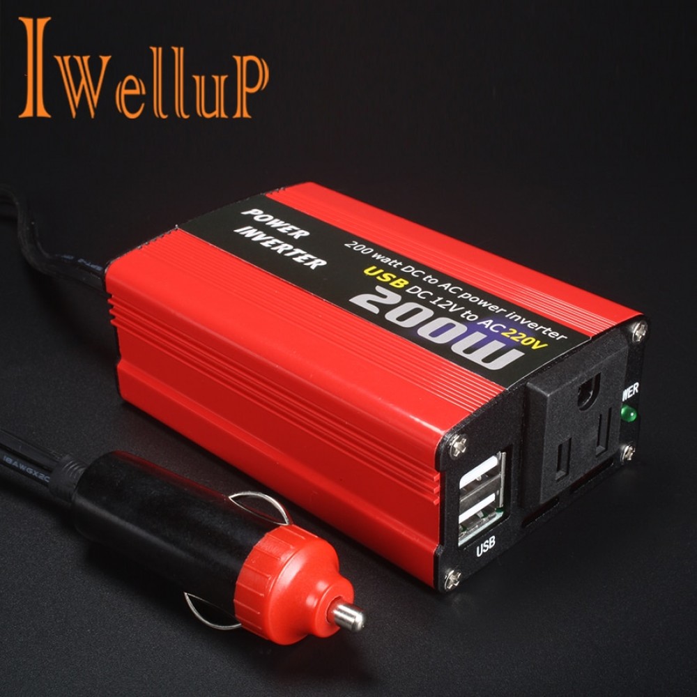 Car 200W Power Inverter 12v 220v Converter DC 12V to AC 220V 110V Portable Auto Modified Sine Wave USB Charger 12 220 180W 150W