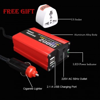 Car 200W Power Inverter 12v 220v Converter DC 12V to AC 220V 110V Portable Auto Modified Sine Wave USB Charger 12 220 180W 150W