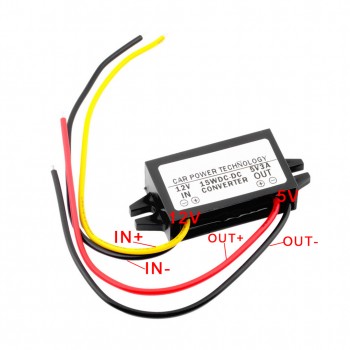 Simple 12V to 5V 3A 15W Vehicular Power Car Led Display Power CPT-UL-1 DC/DC Converter Regulator