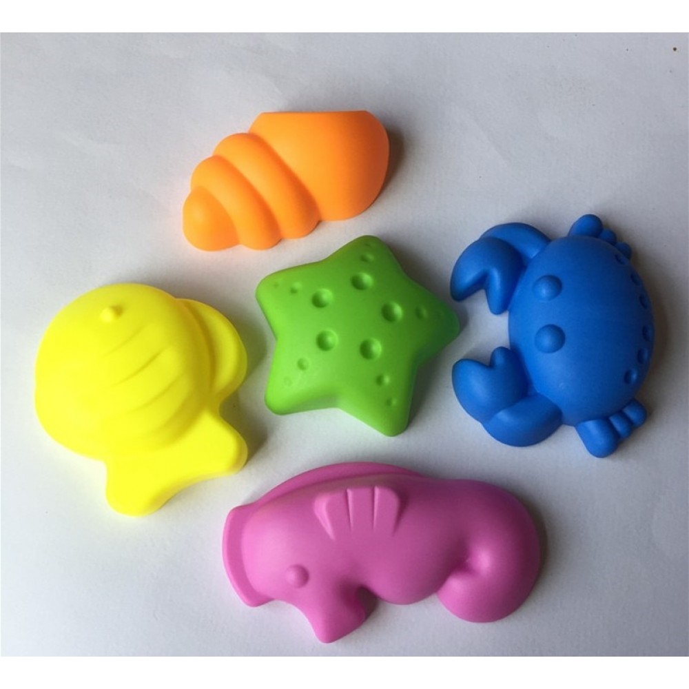5-In-1 Plastic Sandbeach Toy Set Outdoor Beach Sanding Toy Animal Mold Toy Random Color Kids Sand Sea Toys