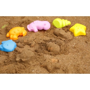 5-In-1 Plastic Sandbeach Toy Set Outdoor Beach Sanding Toy Animal Mold Toy Random Color Kids Sand Sea Toys