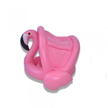 JIAINF kids children flamingo pool float Pink flamingo with awning new arrival swimming pool flamingo inflatable ring with seat