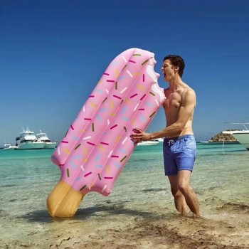 2018 Summer Swimming Pool Inflatable Water Ice Cream Floating Row Inflatable Mount Thick PVC Air Mattress Swimming For Adults #E