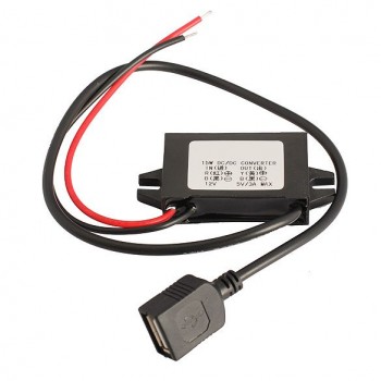 Car Charger Converter Adapter DC 8~20v 12V To 5V 3A 15W 34m Step Down Module With USB Cable for Auto Car Accessories