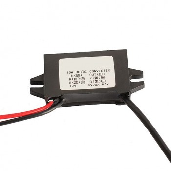 Car Charger Converter Adapter DC 8~20v 12V To 5V 3A 15W 34m Step Down Module With USB Cable for Auto Car Accessories