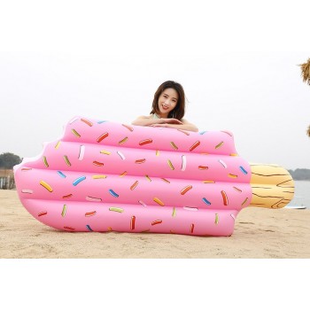 Fashion Swimming Thickened Cartoon Ice Cream Floating Bed Inflatable Toys Float Giant Inflatable Adults Pool Rafts Water Toys