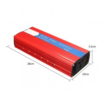 10000W Car Power Inverter 12/24V To AC 220/110V USB Modified Sine Wave Converter Sturdy Durable Red Universal Intelligent
