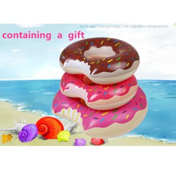 swimming pool inflatable Circle kids inflatable raft summer toys the water baby lifebuoy Sweet Dessert Doughnut gift pump