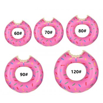swimming pool inflatable Circle kids inflatable raft summer toys the water baby lifebuoy Sweet Dessert Doughnut gift pump