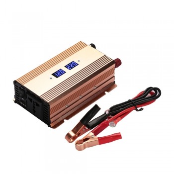 Dual LCD Screen 3000W DC 24V To AC 220V Car Inverter Modified Sine Wave Converter USB Adapter Low Noise Voltage Transformer