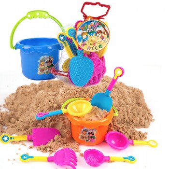 9Pcs Kids Sand Beach Toys Castle Bucket Spade Shovel Rake Tools Set For Kids Toys Seaside Games