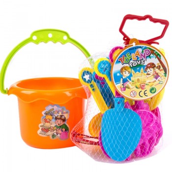 9Pcs Kids Sand Beach Toys Castle Bucket Spade Shovel Rake Tools Set For Kids Toys Seaside Games
