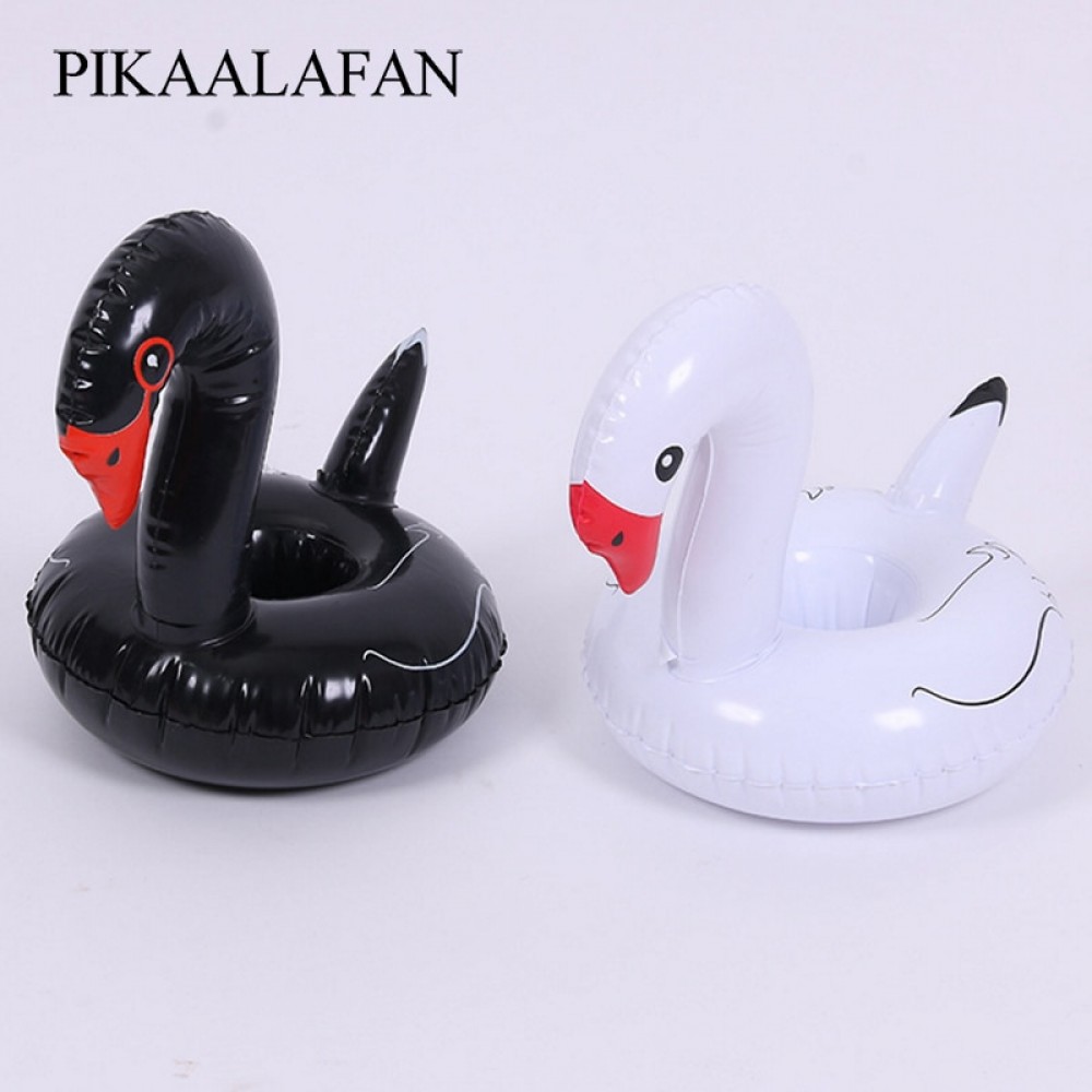 PIKAALAFAN  Swan Inflatable Drink Holder for Water Party Toys Inflatable  Drink  Cup Holder Swimming Pool Float Supplies