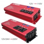 4000W/5000W Solar Car Power Inverter LED DC12/24V to AC110/220V Sine Wave Converter 4.8A 4 USB Interfaces