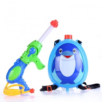 2018 Summer Beach Toys Pressure Water Gun Cartoon Toy Childrens Backpack Water Gun for kids