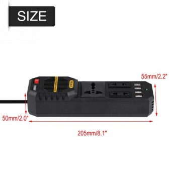 Car Vehicle Voltage USB Power Inversor Cigarette Lighter USB Charger Inverter Adapter Converter Support Home Use DC 12 to AC 220