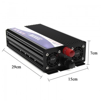 3000W Car Vehicle Power Inverter 12V DC To 220V AC Pure Sine Wave Converter Auto Transmitter Transformer Power Supply Inverter