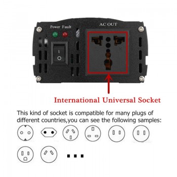 3000W Car Vehicle Power Inverter 12V DC To 220V AC Pure Sine Wave Converter Auto Transmitter Transformer Power Supply Inverter