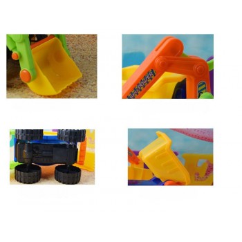 yoyotugi Sand Beach Simulation Engineering Trucks Tracker Excavator Bulldozer Dump for Kids Children inertia Toys -Large size