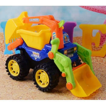 yoyotugi Sand Beach Simulation Engineering Trucks Tracker Excavator Bulldozer Dump for Kids Children inertia Toys -Large size