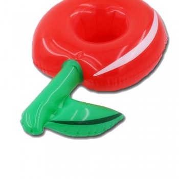 JIAINF 28cm 10 pcs red cherry drink holders pool float PVC inflatable beverage water cup holder summer 2018 kid adult water toys