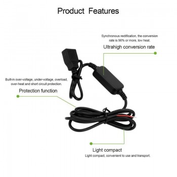 15W Dual Voltage USB Adapter Converter Inverter Double USB Converter 3A 12 V to 5 V  Step Down Module Car Accessories
