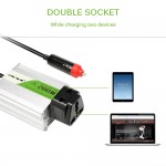 200W DC 12V To AC 220V Portable Car Power Inverter Converter Modified Sine Wave Power Overload Protection Built-In Cooling Fan