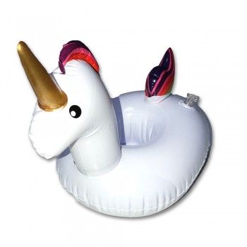 JIAINF Party Supplies Mini Unicorn Inflatable Cup Party Beverage Boats Phone Stand Holder Pool Toys Holder Drink Floating 10 pcs