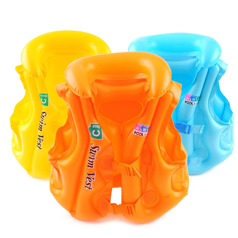 PVC Childrens Inflatable Swimwear Vest Baby Childrens Life Jacket Summer Beach Tourism Swimming Auxiliary Water Sports