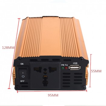 3000W DC12V To AC 220V Pure Sine Wave Power Inverter Car Voltage transformer Truck Converter USB Adapter Stable Portable Aluminu