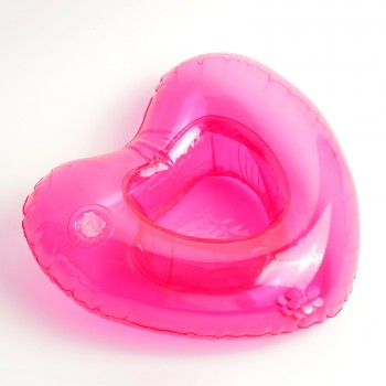 20*6cm Shape Heart PVC Lovely Economic Convenient Drink Holder Cup Inflatable Cup Holder Red Floating Summer Hawaii Toys AWE9561