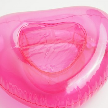 20*6cm Shape Heart PVC Lovely Economic Convenient Drink Holder Cup Inflatable Cup Holder Red Floating Summer Hawaii Toys AWE9561
