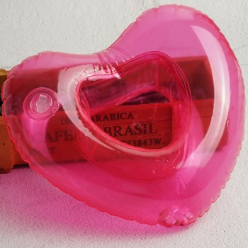 20*6cm Shape Heart PVC Lovely Economic Convenient Drink Holder Cup Inflatable Cup Holder Red Floating Summer Hawaii Toys AWE9561