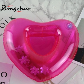 20*6cm Shape Heart PVC Lovely Economic Convenient Drink Holder Cup Inflatable Cup Holder Red Floating Summer Hawaii Toys AWE9561