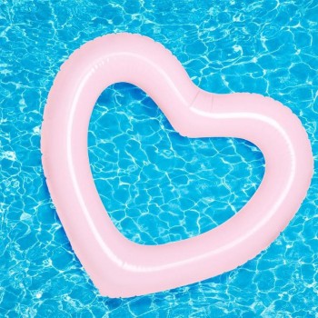 Heart Shape Swimming Float Inflating Raft Pool Floats Raft Beach Swimming Ring Outdoor Fun Floating Toys Air Mattress Life Buoy