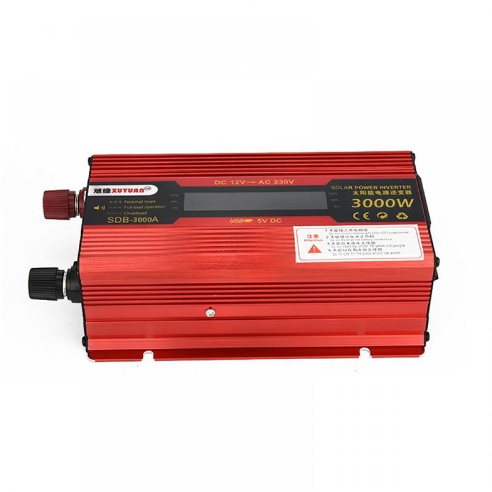 4000W DC12/24V to AC110/220V 4 USB Interfaces LED High Quality Aluminum Alloy Digital Display Solar Car Power Inverter Converter