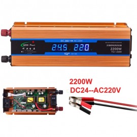 Car inverter 2200W 24 V 220 V Voltage Converter 24v to 220v Car Charger Volts display DC to AC 50Hz