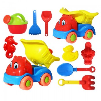 2019 New 5PCS Childrens Beach Toy Car Set Plastic Non-toxic Sand Snow Play Toy Model Suit for Babies Kids Boys Girls