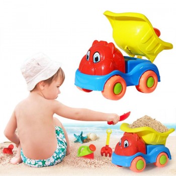 2019 New 5PCS Childrens Beach Toy Car Set Plastic Non-toxic Sand Snow Play Toy Model Suit for Babies Kids Boys Girls