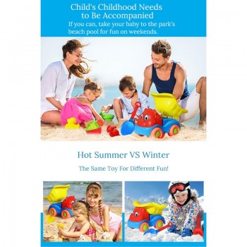 2019 New 5PCS Childrens Beach Toy Car Set Plastic Non-toxic Sand Snow Play Toy Model Suit for Babies Kids Boys Girls
